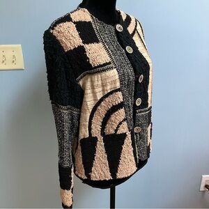 VTG Sandy Starkman Womens Medium Silk Cotton Patchwork Art to Wear Lagenlook